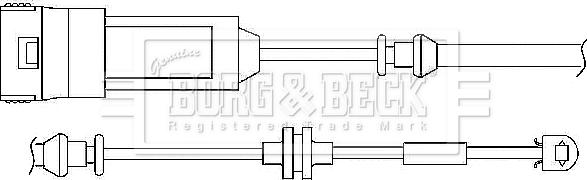 Borg & Beck BWL3016 - Kulumisenilmaisin, jarrupala inparts.fi