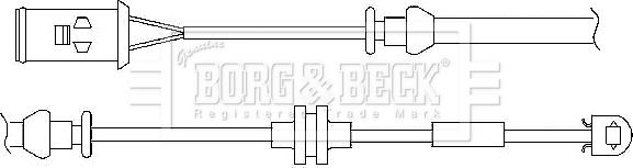 Borg & Beck BWL3024 - Kulumisenilmaisin, jarrupala inparts.fi