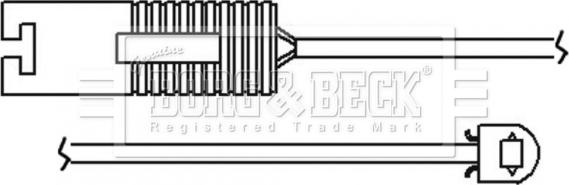 Borg & Beck BWL3124 - Kulumisenilmaisin, jarrupala inparts.fi