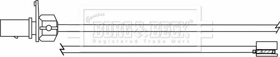 Borg & Beck BWL3173 - Kulumisenilmaisin, jarrupala inparts.fi