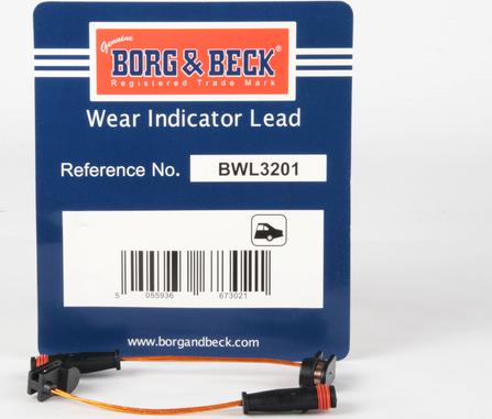 Borg & Beck BWL3201 - Kulumisenilmaisin, jarrupala inparts.fi