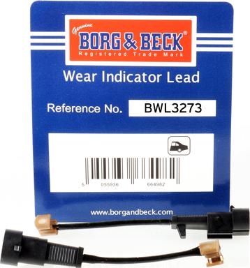 Borg & Beck BWL3273 - Kulumisenilmaisin, jarrupala inparts.fi