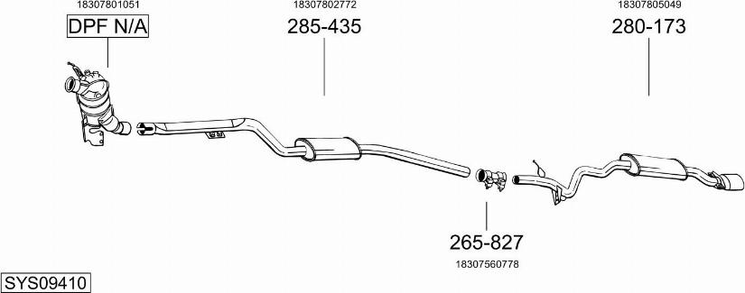 Bosal SYS09410 - Pakoputkisto inparts.fi