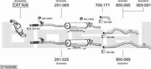 Bosal SYS09596 - Pakoputkisto inparts.fi