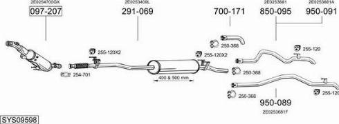 Bosal SYS09598 - Pakoputkisto inparts.fi