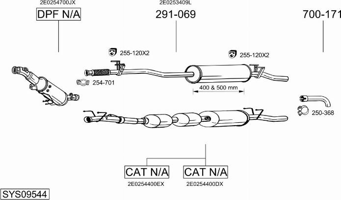 Bosal SYS09544 - Pakoputkisto inparts.fi