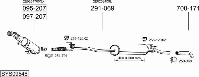 Bosal SYS09546 - Pakoputkisto inparts.fi