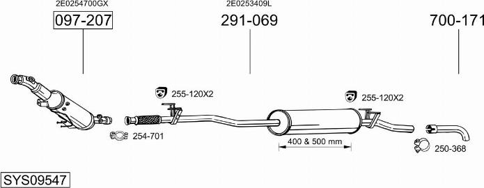 Bosal SYS09547 - Pakoputkisto inparts.fi