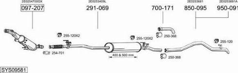 Bosal SYS09581 - Pakoputkisto inparts.fi