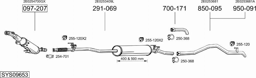 Bosal SYS09653 - Pakoputkisto inparts.fi