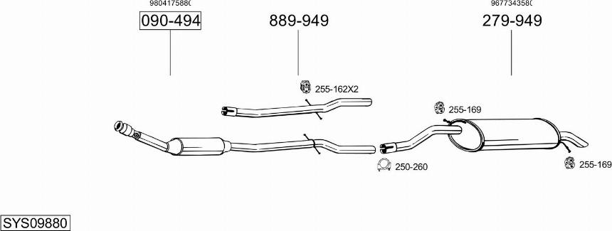 Bosal SYS09880 - Pakoputkisto inparts.fi