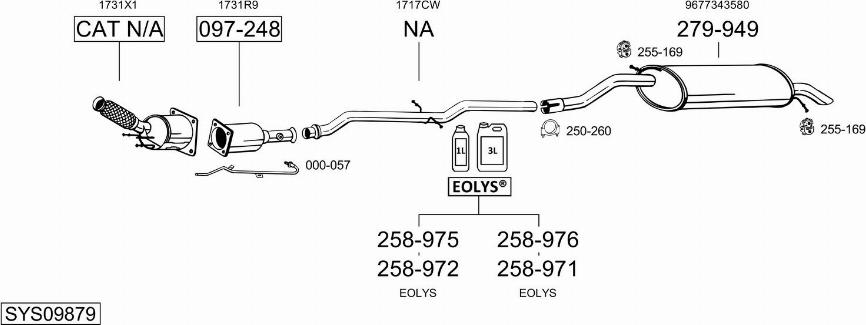 Bosal SYS09879 - Pakoputkisto inparts.fi