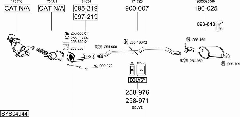 Bosal SYS04944 - Pakoputkisto inparts.fi