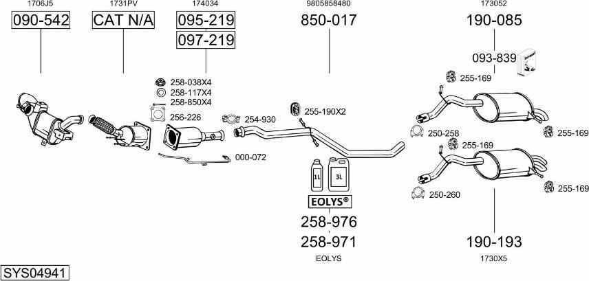 Bosal SYS04941 - Pakoputkisto inparts.fi