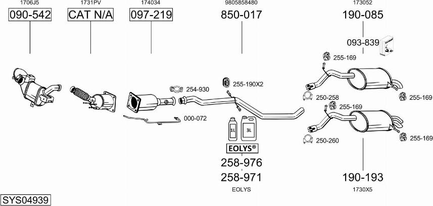 Bosal SYS04939 - Pakoputkisto inparts.fi