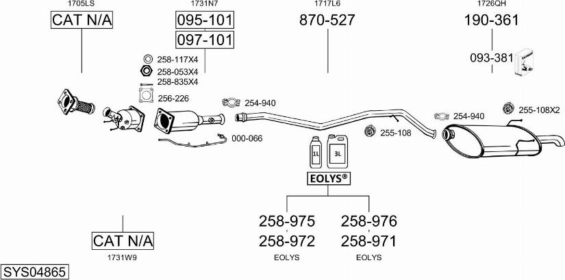 Bosal SYS04865 - Pakoputkisto inparts.fi