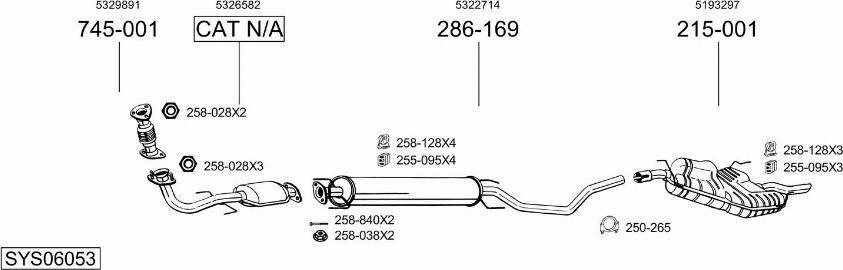 Bosal SYS06053 - Pakoputkisto inparts.fi