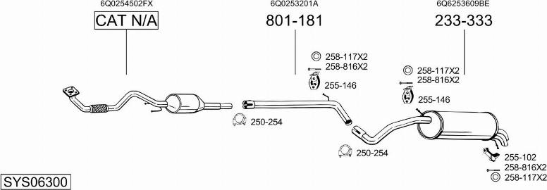 Bosal SYS06300 - Pakoputkisto inparts.fi