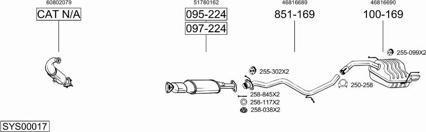 Bosal SYS00017 - Pakoputkisto inparts.fi