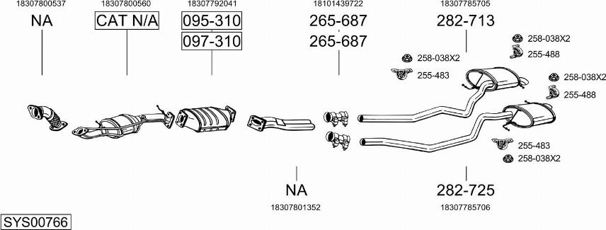 Bosal SYS00766 - Pakoputkisto inparts.fi