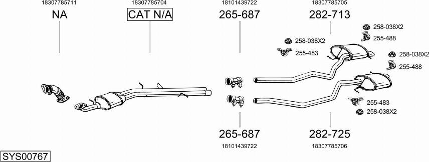 Bosal SYS00767 - Pakoputkisto inparts.fi