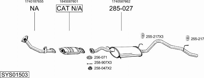 Bosal SYS01503 - Pakoputkisto inparts.fi