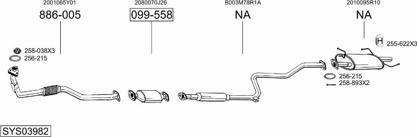 Bosal SYS03982 - Pakoputkisto inparts.fi