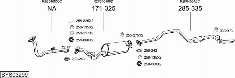 Bosal SYS03299 - Pakoputkisto inparts.fi