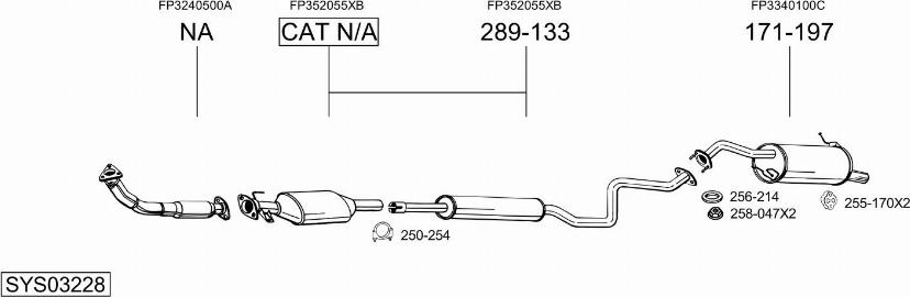 Bosal SYS03228 - Pakoputkisto inparts.fi