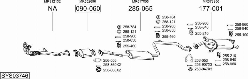 Bosal SYS03746 - Pakoputkisto inparts.fi