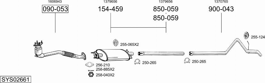 Bosal SYS02661 - Pakoputkisto inparts.fi