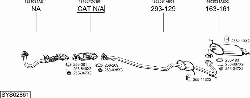 Bosal SYS02861 - Pakoputkisto inparts.fi