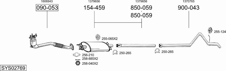 Bosal SYS02769 - Pakoputkisto inparts.fi