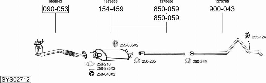 Bosal SYS02712 - Pakoputkisto inparts.fi