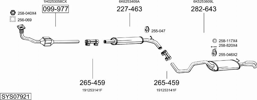 Bosal SYS07921 - Pakoputkisto inparts.fi