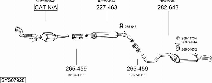 Bosal SYS07928 - Pakoputkisto inparts.fi