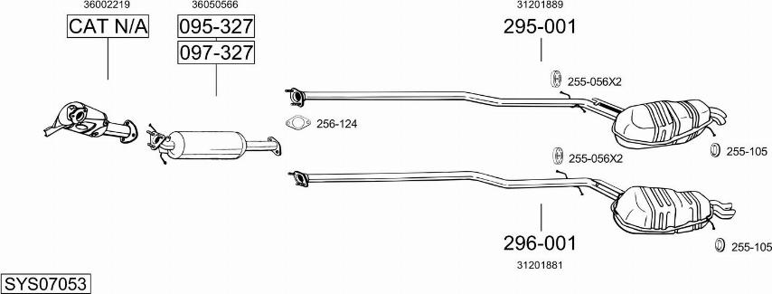 Bosal SYS07053 - Pakoputkisto inparts.fi