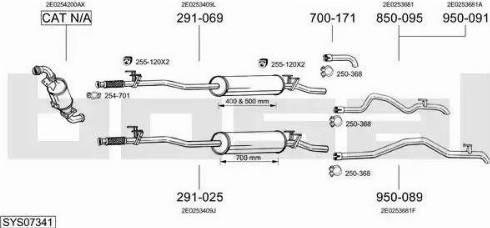 Bosal SYS07341 - Pakoputkisto inparts.fi