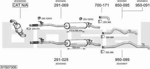 Bosal SYS07305 - Pakoputkisto inparts.fi