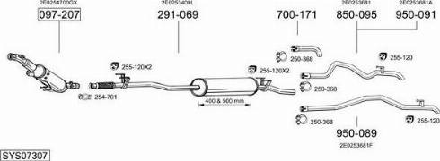 Bosal SYS07307 - Pakoputkisto inparts.fi