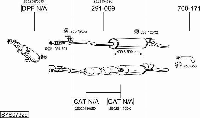 Bosal SYS07329 - Pakoputkisto inparts.fi