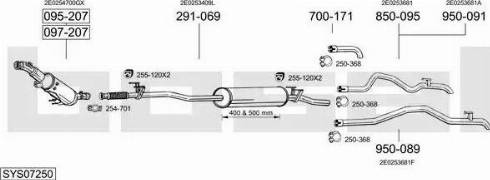 Bosal SYS07250 - Pakoputkisto inparts.fi