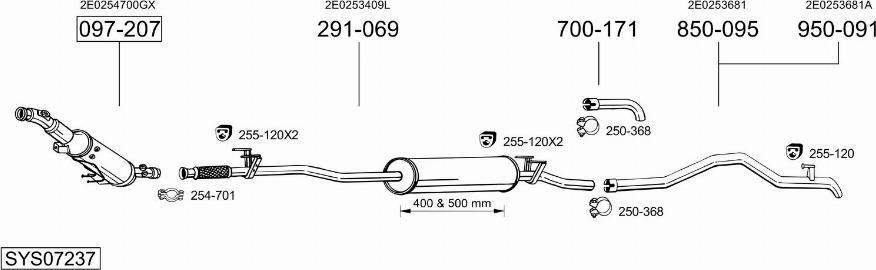 Bosal SYS07237 - Pakoputkisto inparts.fi