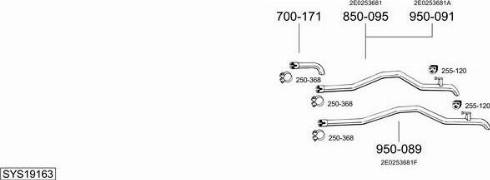 Bosal SYS19163 - Pakoputkisto inparts.fi