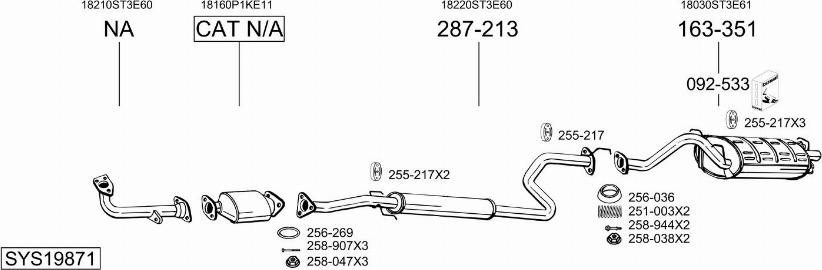 Bosal SYS19871 - Pakoputkisto inparts.fi