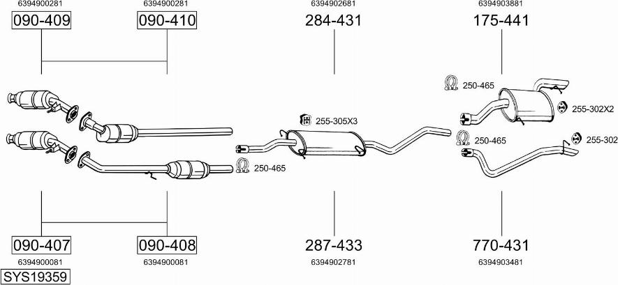 Bosal SYS19359 - Pakoputkisto inparts.fi