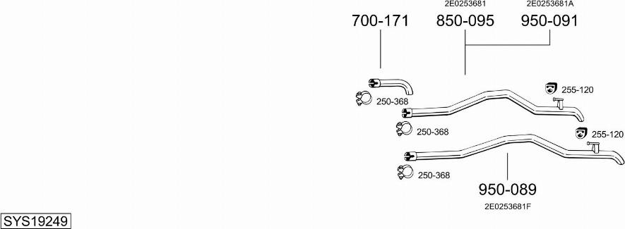 Bosal SYS19249 - Pakoputkisto inparts.fi