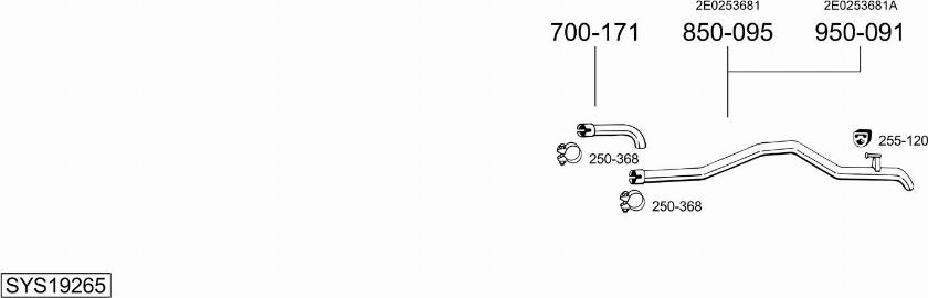 Bosal SYS19265 - Pakoputkisto inparts.fi