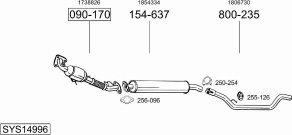 Bosal SYS14996 - Pakoputkisto inparts.fi