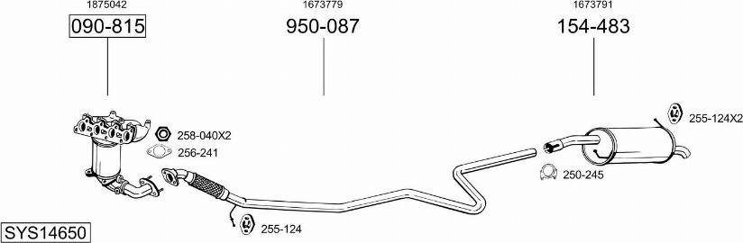 Bosal SYS14650 - Pakoputkisto inparts.fi